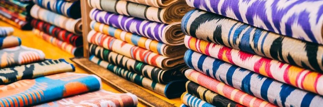 Traditional Uzbek asian silk